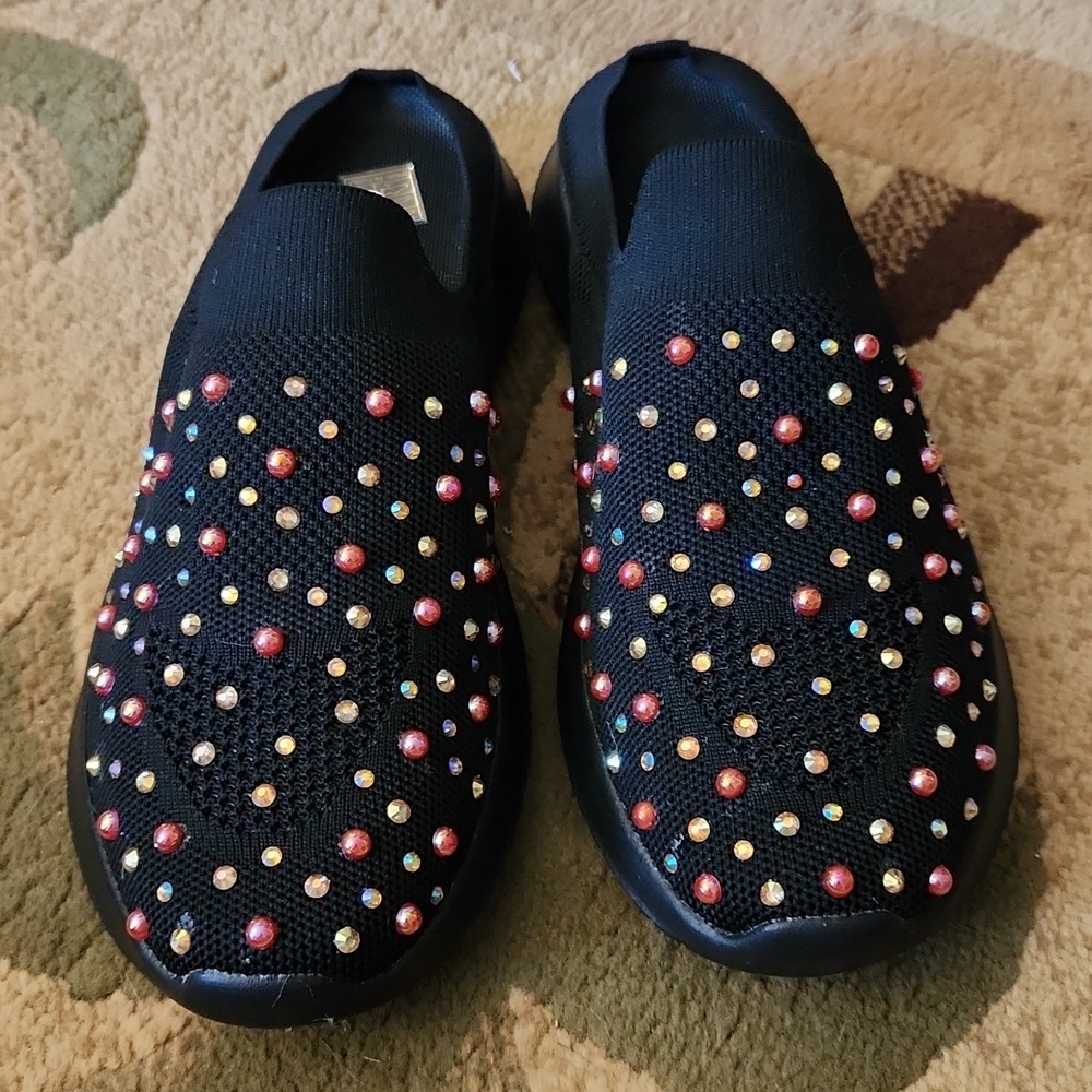 NIB! CUSTOM SUNBURST MULES PEARLS/ DIAMONDS